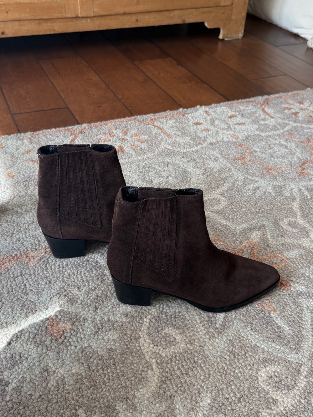 rag & bone Dark Brown Suede Ankle Booties